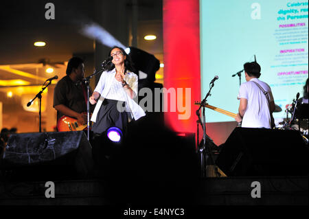 Concerto dal vivo Ayala Center Cebu Filippine Foto Stock