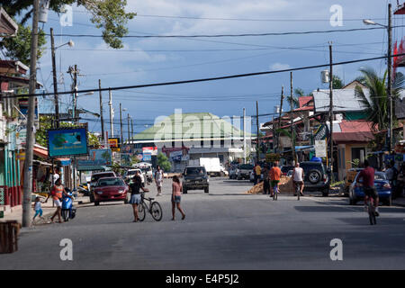 Bocas del Toro main street Foto Stock