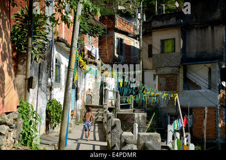 Baraccopoli, Guararape favela, Rio de Janeiro, Brasile Foto Stock