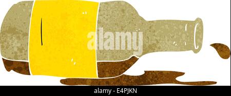 Cartoon birra fuoriuscito Illustrazione Vettoriale