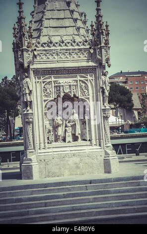 Cristobal Colon, immagine della città di Madrid, la sua architettura caratteristica Foto Stock