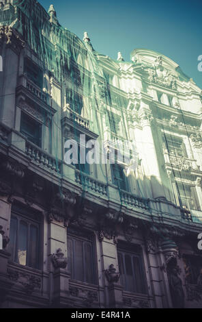 Costruire sulle riforme, immagine della città di Madrid, la sua architettura caratteristica Foto Stock