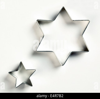 A forma di stella biscotto cutters Foto Stock