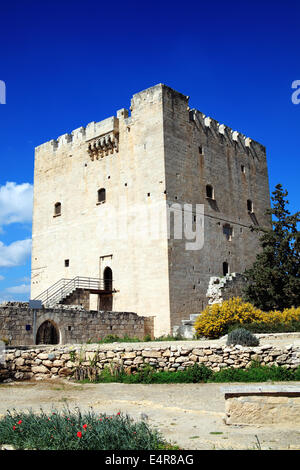 Il Castello di Kolossi, vicino a Limassol, Cipro, prima costruita intorno al 1210, fu una roccaforte dei crociati Foto Stock