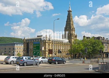 Municipio di Halifax, West Yorkshire, Inghilterra, Regno Unito Foto Stock