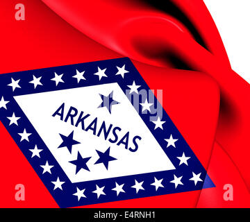 Bandiera dell'Arkansas, Stati Uniti d'America. Close up. Foto Stock