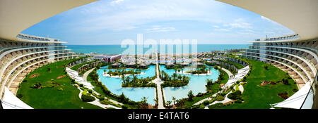 Il panorama dei moderni hotel di lusso, Antalya, Turchia Foto Stock