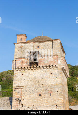 Iviron monastero medievale sul santo monte Athos Foto Stock