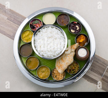 Thali indiano Foto Stock