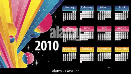 Calendario 2010 Foto Stock