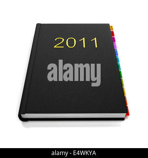 Organizer per 2011 anno su bianco Foto Stock