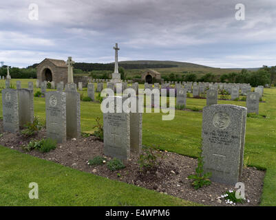Dh Lyness cimitero navale HOY ORKNEY lapidi guerra mondiale 1 tombe navy cimitero militare prima Foto Stock