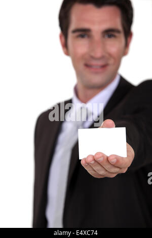 Imprenditore azienda calling card Foto Stock