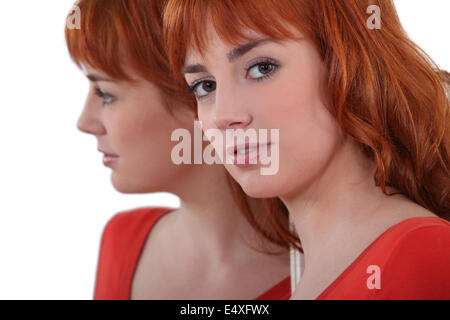 Attraente redhead Foto Stock