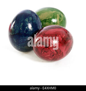 Verniciato colorato le uova di Pasqua Foto Stock