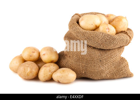 Il sacco di patate mature Foto Stock