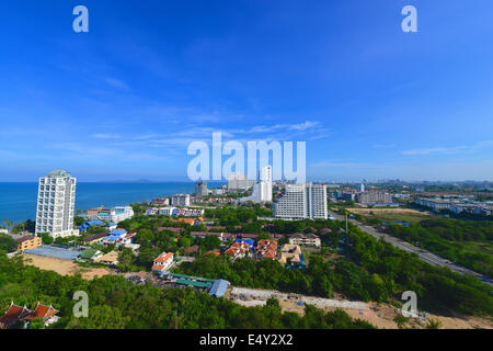 Vista dall'hotel a Pattaya Thailandia Foto Stock