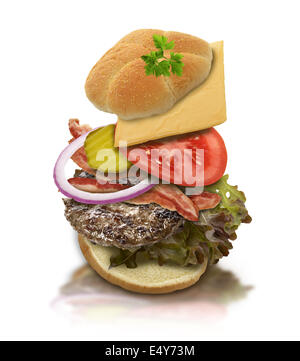 Ingredienti di Hamburger Foto Stock