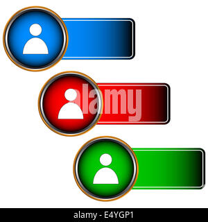 Set di icone di accesso Foto Stock