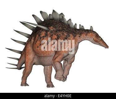 Kentrosaurus dinosauro a piedi - 3D render Foto Stock