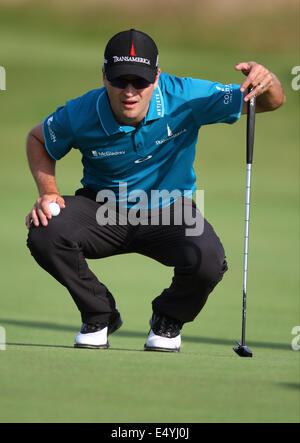 ZACH JOHNSON British Open di golf ROYAL LIVERPOOL GOLF CLUB HOYLAKE INGHILTERRA 17 Luglio 2014 Foto Stock