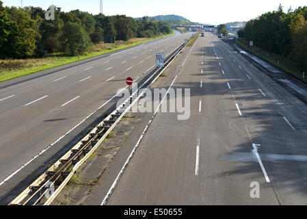 Completamente chiuso autostrada Foto Stock