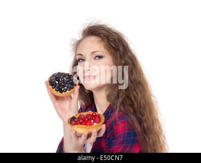 Scelta difficile tra due torte Foto Stock