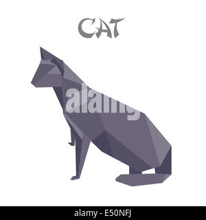 origami gatto Foto Stock