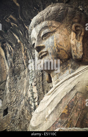 Locana buddha in le Grotte di Longmen Foto Stock