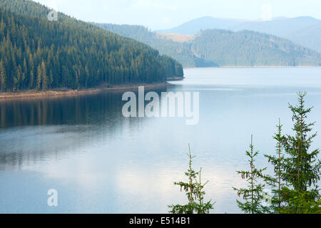 Lago alpino Vidra summer view Foto Stock