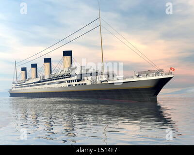 Titanic nave - 3D render Foto Stock