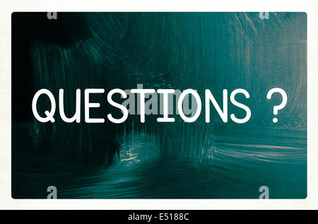 Concetto di domande Foto Stock