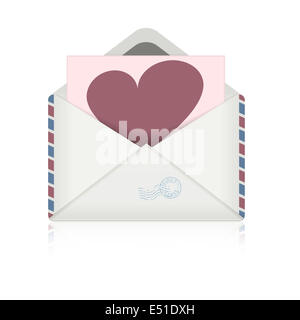 cuore di busta Foto Stock