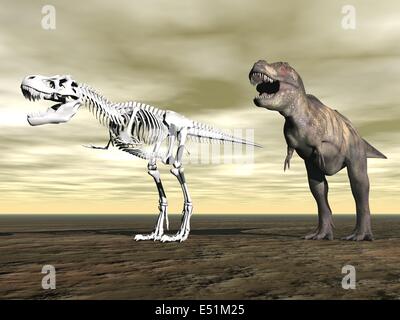 Tyrannosaurus rex - 3D render Foto Stock