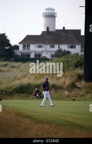 Ryo Ishikawa (JPN), 17 luglio 2014 - Golf : Ryo Ishikawa del Giappone il XIII verde durante il primo round del 143British Open Championship al Royal Liverpool Golf Club a Milton Keynes, Inghilterra. (Foto di Koji Aoki/AFLO SPORT) Foto Stock