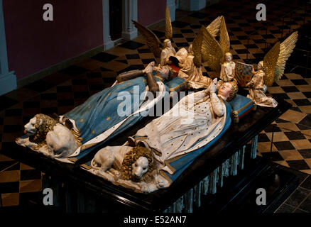 Tomba di Giovanni intrepidi e Margherita di Baviera 1400 al Museo delle Belle Arti - Musée des Beaux Arts di Digione Borgogna Francia - Francese Foto Stock