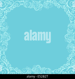 Vettore confine ricci con posto per il testo Foto Stock