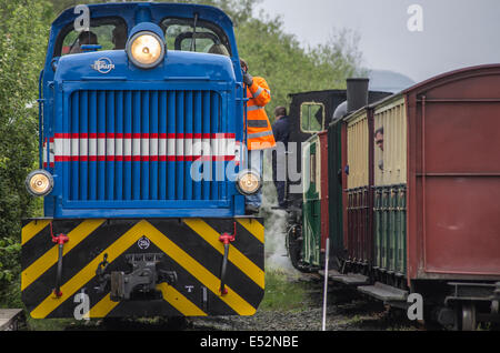 Welsh Highland Heritage Railway, Porthmadog, Gwynedd Foto Stock