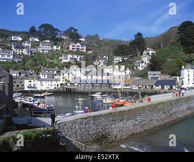 Polperro Harbour, Polperro, Cornwall, England, Regno Unito Foto Stock