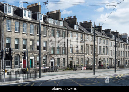 Edimburgo Queen Street scene di strada Foto Stock