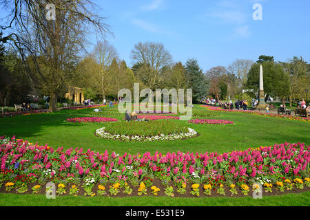 Giardini inferiori, Jephson Gardens, Royal Leamington Spa Warwickshire, Inghilterra, Regno Unito Foto Stock