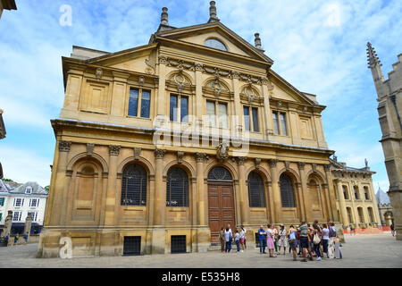 Sheldonian Theatre, Broad Street, Oxford, Oxfordshire, England, Regno Unito Foto Stock