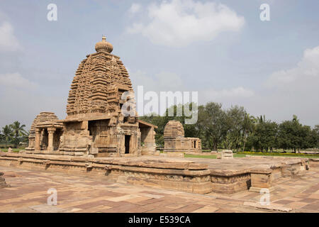 Tempio Galaganatha, metà del VII secolo CE, Pattadakal, Karnataka, India Foto Stock