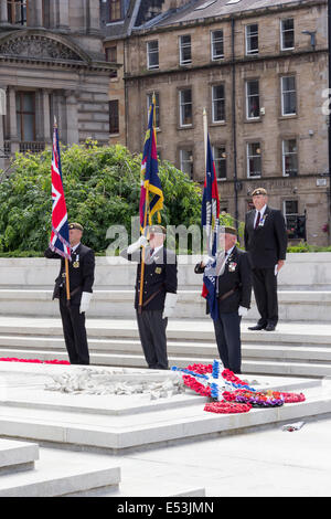 Isole Falkland veterani cerimonia del ricordo a George Square Glasgow Scotland Regno Unito Foto Stock