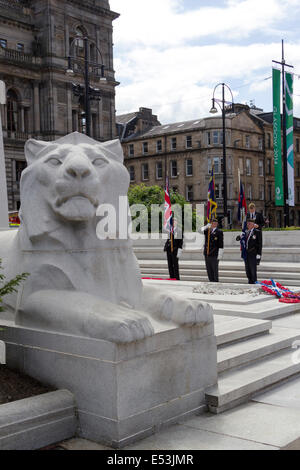 Isole Falkland veterani cerimonia del ricordo a George Square Glasgow Scotland Regno Unito Foto Stock