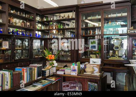 Interno del Sweny la farmacia conserva come lo era quando è chiuso, citato in James Joyces Ulisse, Lincoln Place, Dublino, ho Foto Stock