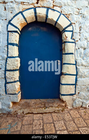 Porta decorata in Tsfat, Israele Foto Stock