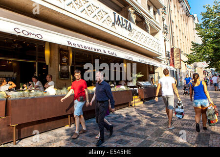 Hotel Jalta in Piazza Venceslao Praga Turismo Repubblica Ceca, Europa strada vista Foto Stock