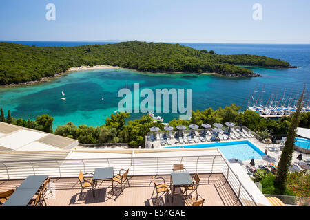 Un resort per vacanze a Sivota, Grecia. Foto Stock