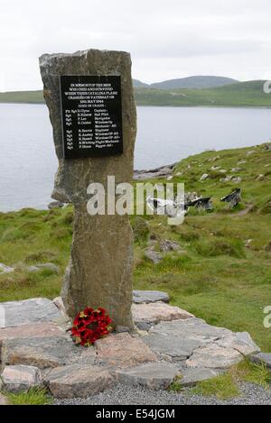 Sito di Catalina aeroplano allenamento crash su Vatersay, Ebridi esterne, Scozia Foto Stock